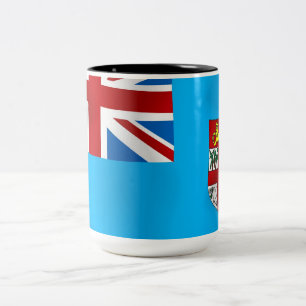 Fidschi-Flaggen-Tasse Zweifarbige Tasse