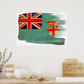 Fidschi-Flaggenposter Poster (Küche)