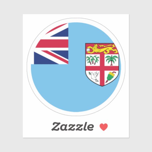 Fidschi-Flaggenrundkleber Aufkleber (Blatt)