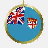 Fidschi-Flaggenverzierung Keramikornament (Hinten)