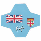 Fidschi-Fußball und Fidschi-Flagge / Sport Fußball (Flach)