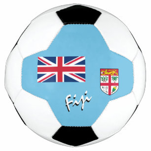 Fidschi-Fußball und Fidschi-Flagge / Sport Fußball
