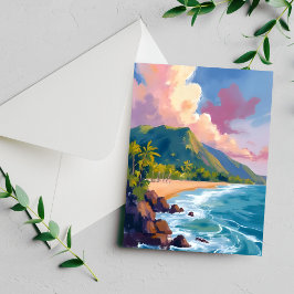 Fidschi-Gebirgsküsten-Reisegemäldekarte