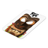 Fidschi geschnitzte Maske Magnet (Linke Seite)