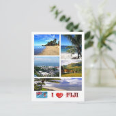 Fidschi - I Liebe - Postkarte (Stehend Vorderseite)