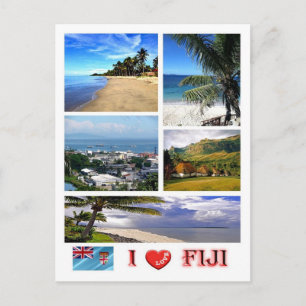 Fidschi - I Liebe - Postkarte