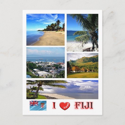 Fidschi - I Liebe - Postkarte (Vorderseite)