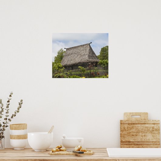 Fidschi, Insel Viti Levu. polynesische Kultur Poster (Küche)