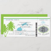 Fidschi-Inseln Boarding-Durchlauf-Hochzeit Einladung (Vorne/Hinten)