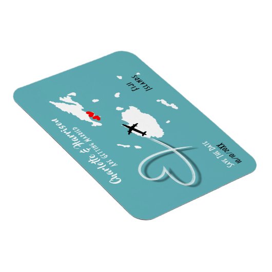 Fidschi-Inseln - Hochzeitsziel Save the Date Magnet (Rechte Seite)