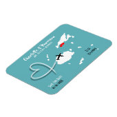 Fidschi-Inseln - Hochzeitsziel Save the Date Magnet (Linke Seite)