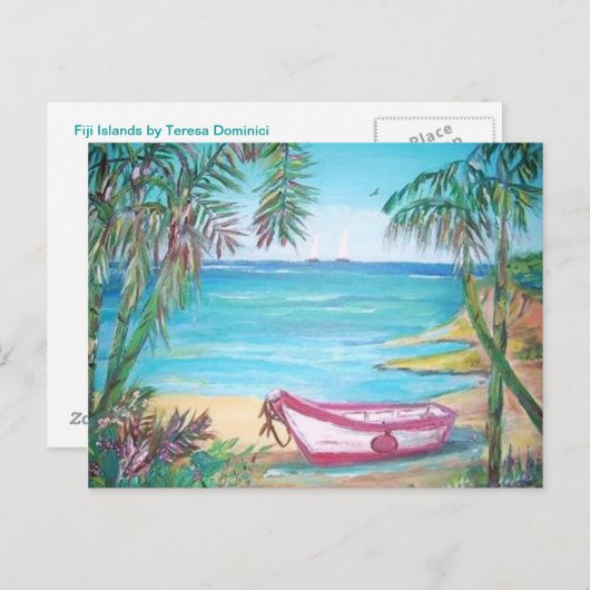 Fidschi-Inseln Postkarte (Vorne/Hinten)