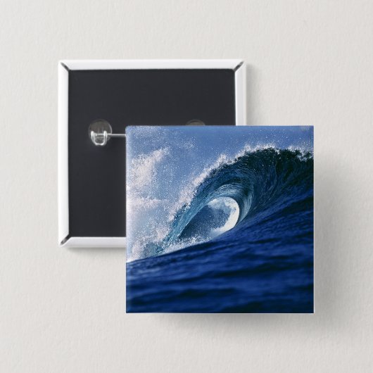 Fidschi-Inseln, Tavarua, Cloudbreak. Eine Welle Button (Vorne & Hinten)