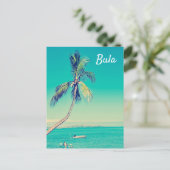 Fidschi-Inseln Vintage Kokospalmen Postkarte (Stehend Vorderseite)