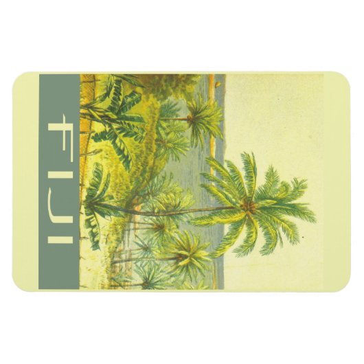 Fidschi Inseln Vintage Stil Magnet (Horizontal)