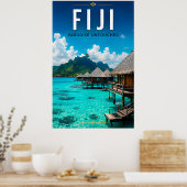 🏝️ Fidschi Inselparadies Luxus Reise Dekor 🌊 Poster (Küche)