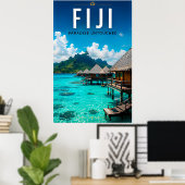 🏝️ Fidschi Inselparadies Luxus Reise Dekor 🌊 Poster (Heimbüro)