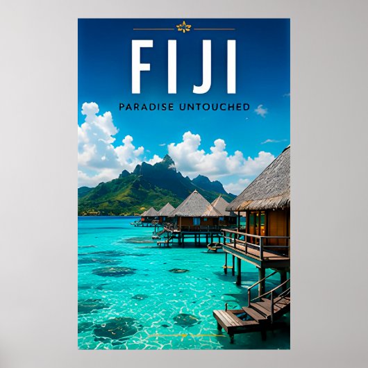 🏝️ Fidschi Inselparadies Luxus Reise Dekor 🌊 Poster (Vorne)