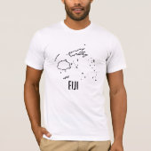 Fidschi-Länderkarte - Fidschi-Kontur Form T-Shirt (Vorderseite)