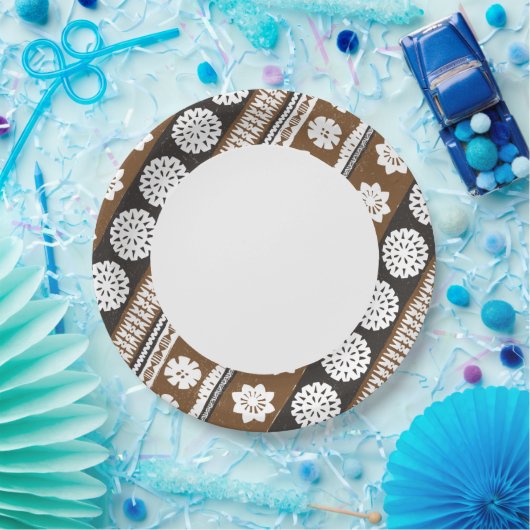 Fidschi-Mach-/Fahrtenmesser Luau PapierTeller (Party)