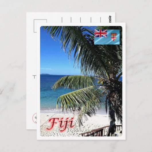 Fidschi - Matamanoa - Strand - Postkarte (Vorne/Hinten)