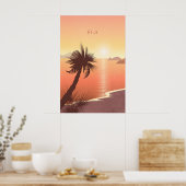 Fidschi Minimal Reiseplakat Poster (Küche)