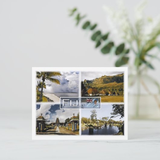 Fidschi - Mosaik - Postkarte (Stehend Vorderseite)
