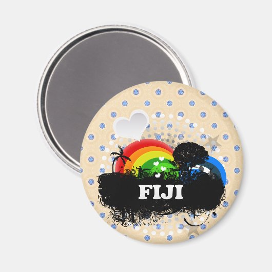 Fidschi-niedlich Magnet (Vorderseite/Rückseite)