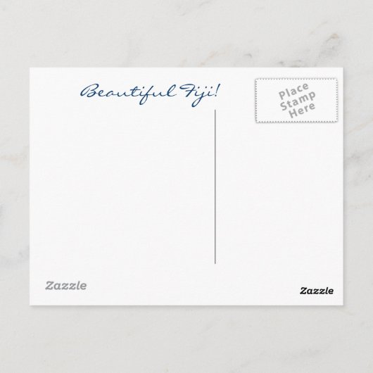 Fidschi Postkarte (Rückseite)