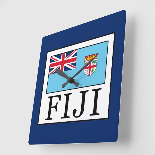 Fidschi Quadratische Wanduhr (Winkel)