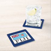 Fidschi Rechteckiger Pappuntersetzer (Vor Ort)