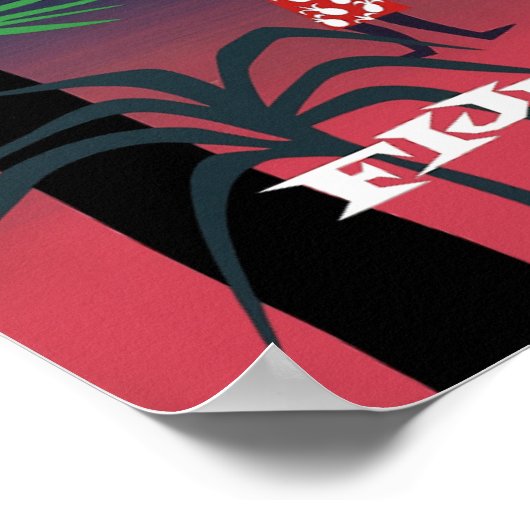 Fidschi-Reiseplakat Poster (Ecke)