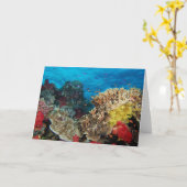 Fidschi-Riff-Szene Karte (Gelbe Blume)