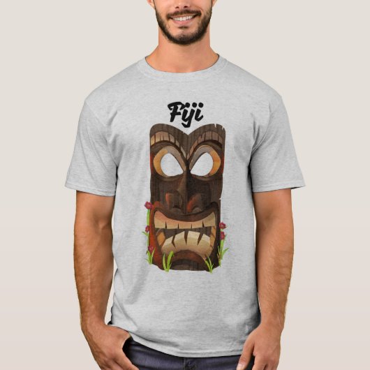 Fidschi-Schnitzmaske T-Shirt (Vorderseite)