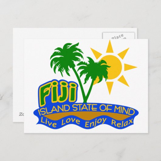 Fidschi-Staat der Postkarte des Geistes (Vorne/Hinten)