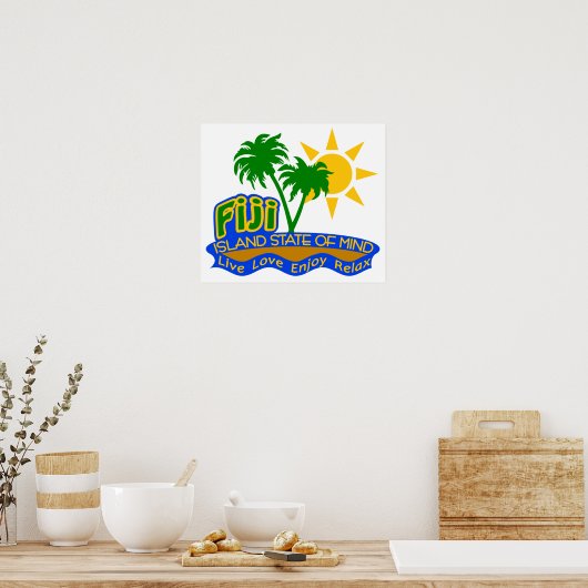 Fidschi-Staat-Poster Poster (Küche)