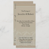 Fidschi: Tropical Palm Trees in Taupe Wedding Prog Programm (Vorne/Hinten)