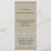 Fidschi: Tropical Palm Trees in Taupe Wedding Prog Programm (Vorderseite)