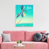 Fidschi tropische Vintage Palmen Inselreise Leinwanddruck (Insitu (Wohnzimmer))