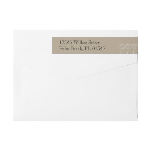 Fidschi: Tropischer Palmenbaum - Hochzeitsring run (Rückseite)