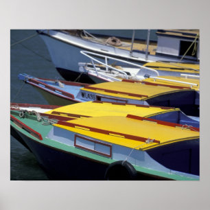 Fidschi, Viti Levu, Lautoka, kleine Boote im Hafen Poster