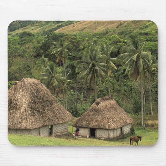Fidschi, Viti Levu, Navala, traditionelle Häuser d Mousepad (Vorne)