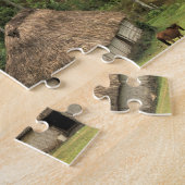 Fidschi, Viti Levu, Navala, traditionelle Häuser d Puzzle (Seite)