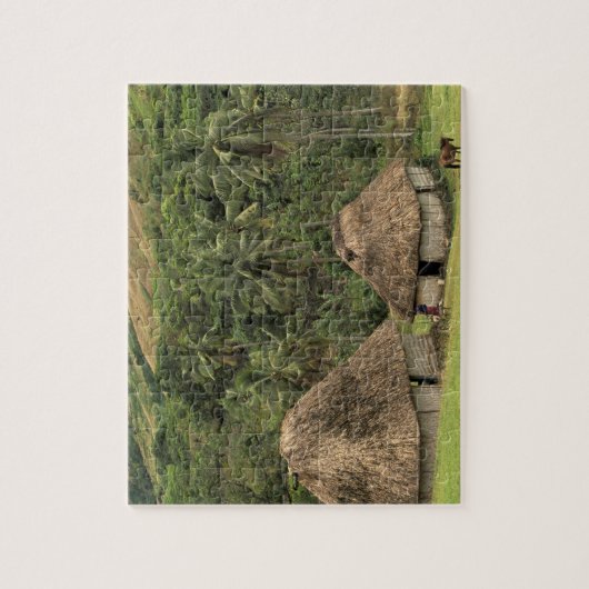 Fidschi, Viti Levu, Navala, traditionelle Häuser d Puzzle (Vertikal)