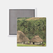 Fidschi, Viti Levu, Navala, Traditionelle Heime Magnet (Vorderseite/Rückseite)