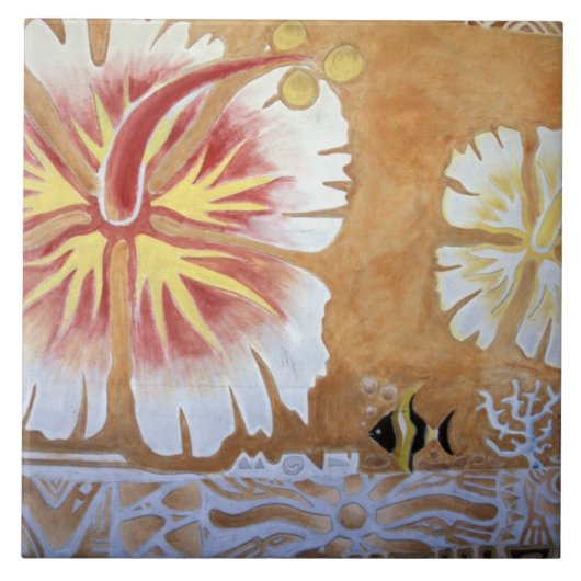 Fidschi, Wandkunst. Fliese (Vorderseite)