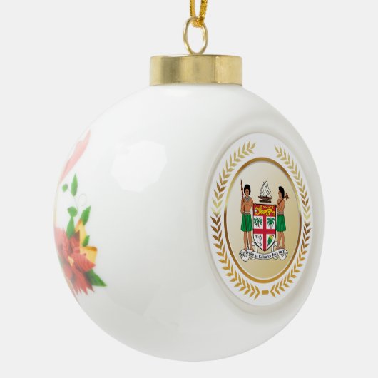 Fidschi-Wappen Keramik Kugel-Ornament (Links)