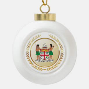 Fidschi-Wappen Keramik Kugel-Ornament