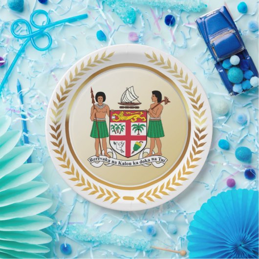 Fidschi-Wappen Pappteller (Party)