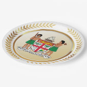 Fidschi-Wappen Pappteller (Schrägansicht)